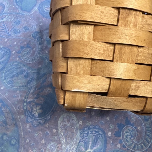 Longaberger Medium Peg Basket With Fixed Handle 1991 5.5in Wide - Picture 9 of 11